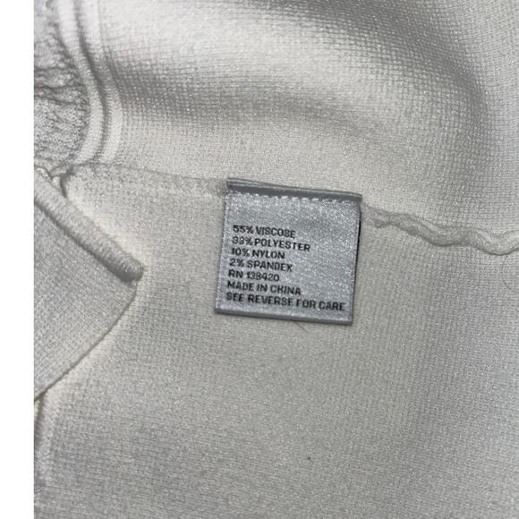 EUC Per Se by Carlisle Boxy White Textured Zip Front Cardigan 1/2 Sleeve Sz XXL - Picture 8 of 8